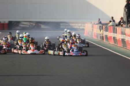 Junior Class Race Start - X30 Challenge UAE 2017/2018 Round 1 - Dubai Kartdrome