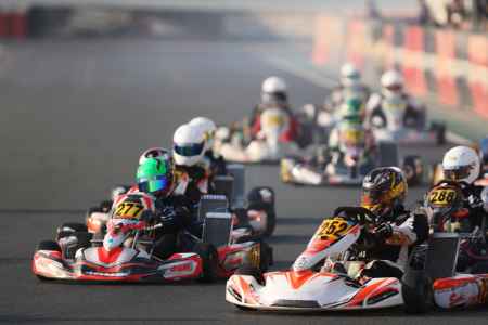 Junior Class Race Start - X30 Challenge UAE 2017/2018 Round 1 - Dubai Kartdrome